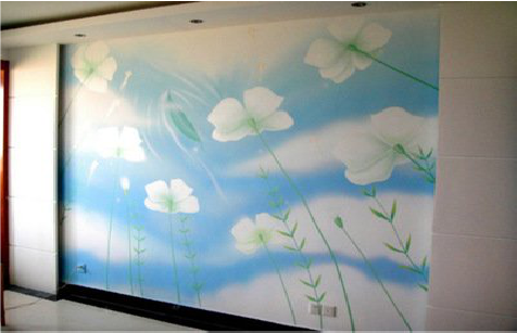 淮北画墙绘怎么画好白云的蓬松感？