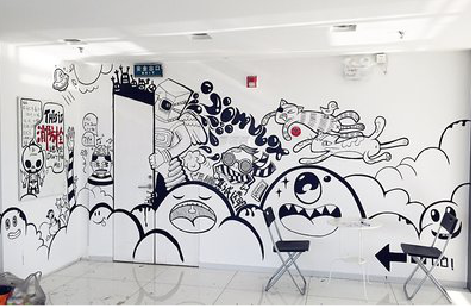 淮北手绘墙并非传统涂鸦。